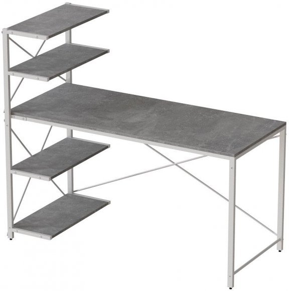 Комп'ютерний стіл Ferrum-decor Джек 75x140x70 Білий ДСП Бетон (FRD-105320)