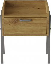 Тумба модульна Ferrum-decor Бетті 540x450x320 метал Сірий ДСП Дуб Дуб Артизан 16 мм (FRD-103002)