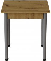 Стіл кухонний Ferrum-decor Агата 75x70x70 Сірий ДСП Дуб Артизан 16мм (FRD-105671)