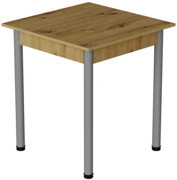 Стіл кухонний Ferrum-decor Агата 75x70x70 Сірий ДСП Дуб Артизан 16мм (FRD-105671)