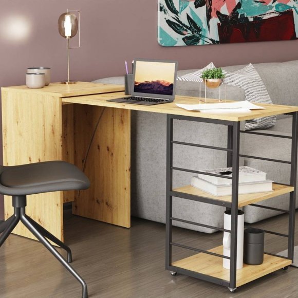 Стіл-тумба трансформер Смарт 2/1 Ferrum-decor 750x1450x500 Чорний метал ДСП Дуб Артизан 16 мм (FRD-105100) Стіл-тумба трансформер Смарт 2/1 Ferrum-decor 750x1450x500 Чорний метал ДСП Дуб Артизан 16 мм (FRD-105100)