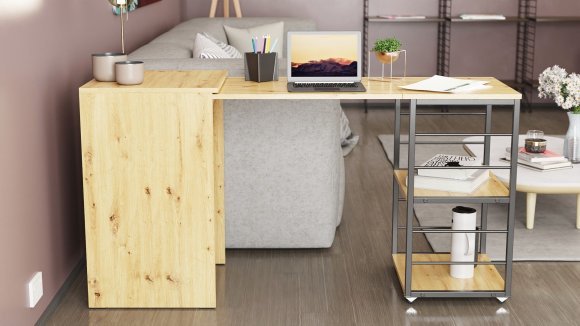 Стіл-тумба трансформер Смарт 2/1 Ferrum-decor 750x1450x500 Чорний метал ДСП Дуб Артизан 16 мм (FRD-105100) Стіл-тумба трансформер Смарт 2/1 Ferrum-decor 750x1450x500 Чорний метал ДСП Дуб Артизан 16 мм (FRD-105100)