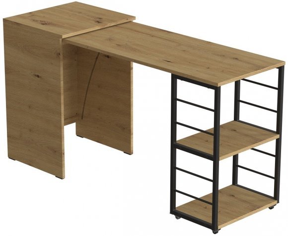 Стіл-тумба трансформер Смарт 2/1 Ferrum-decor 750x1450x500 Чорний метал ДСП Дуб Артизан 16 мм (FRD-105100) Стіл-тумба трансформер Смарт 2/1 Ferrum-decor 750x1450x500 Чорний метал ДСП Дуб Артизан 16 мм (FRD-105100)