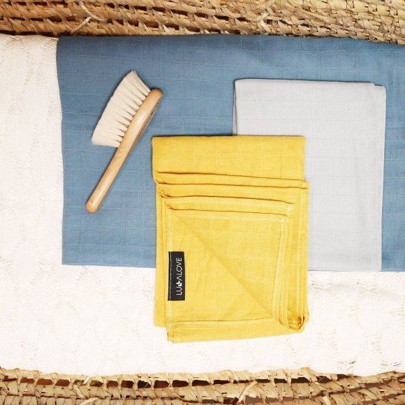 Набір великих бавовняних пелюшок 55x75 см 3 шт. Multicolour lullalove-9716