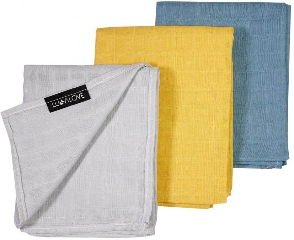 Набір великих бавовняних пелюшок 55x75 см 3 шт. Multicolour lullalove-9716