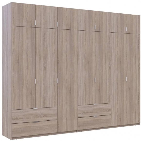 Шафа для одягу Doros Лукас Дуб сонома 3+4 ДСП 295х50х240 DRS-011707 (42005123) Шафа для одягу Doros Лукас Дуб сонома 3+4 ДСП 295х50х240 DRS-011707 (42005123)