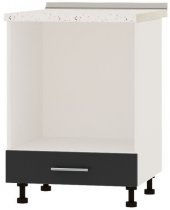 Кухонний модуль під духовку Оптіма Низ Н85-600 Білий/Антрацит (без стільниці) 600х461х820 мм (DTM-072187)