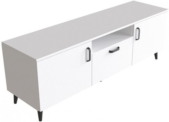 Тумба Лестер на конусних ніжках Ferrum-decor 48x139x38 Чорний метал ДСП Білий 16 мм (FRD-106807) Тумба Лестер на конусних ніжках Ferrum-decor 48x139x38 Чорний метал ДСП Білий 16 мм (FRD-106807)