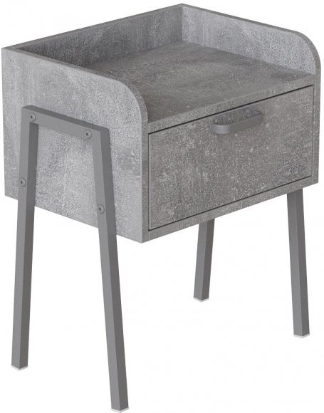 Тумба модульна Ferrum-decor Бетті 540x450x320 метал Сірий ДСП Бетон16 мм (FRD-103003)