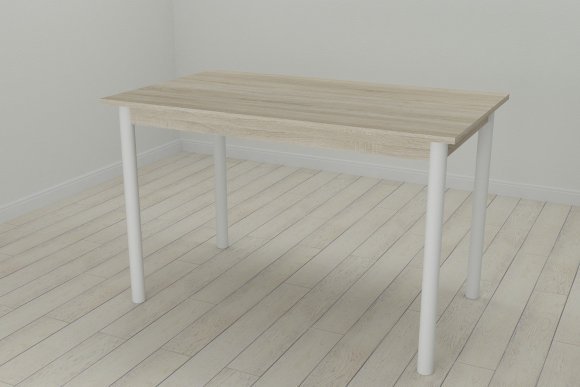 Стіл кухонний Ferrum-decor Беніта 75x120x70 Білий ДСП Сонома 16мм (FRD-106276)