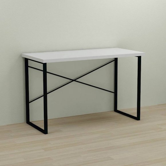 Письмовий стіл Ferrum-decor Дейв 76x120x70 чорний ДСП Біле 32мм (FRD-102008)