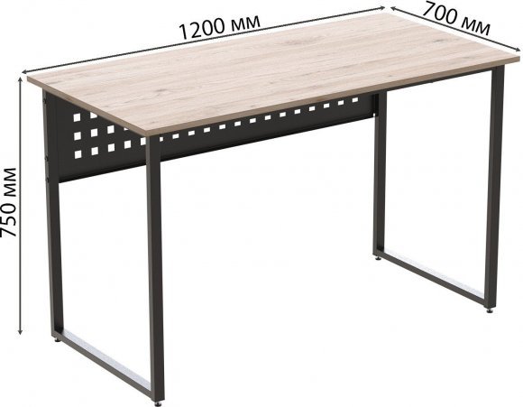 Комп'ютерний стіл Ferrum-decor Майк 75x120x70 чорний ДСП Дуб Сан-Марино 32мм (FRD-103895) Комп'ютерний стіл Ferrum-decor Майк 75x120x70 чорний ДСП Дуб Сан-Марино 32мм (FRD-103895)