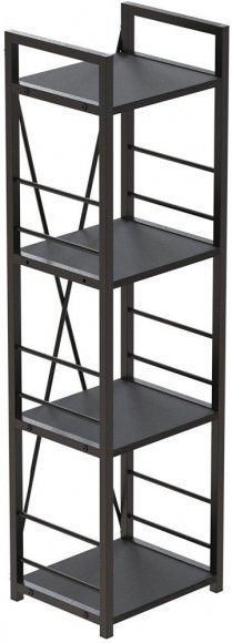 Етажерка 4/34 Ferrum-decor Серії Конект 120x34x28 чорний ДСП Сосна Кембра 16мм (FRD-104276)