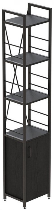 Етажерка 4/34 Ferrum-decor Серії Конект із тумбою 179x34x28 Чорний ДСП Сосна Кембра (FRD-104465)