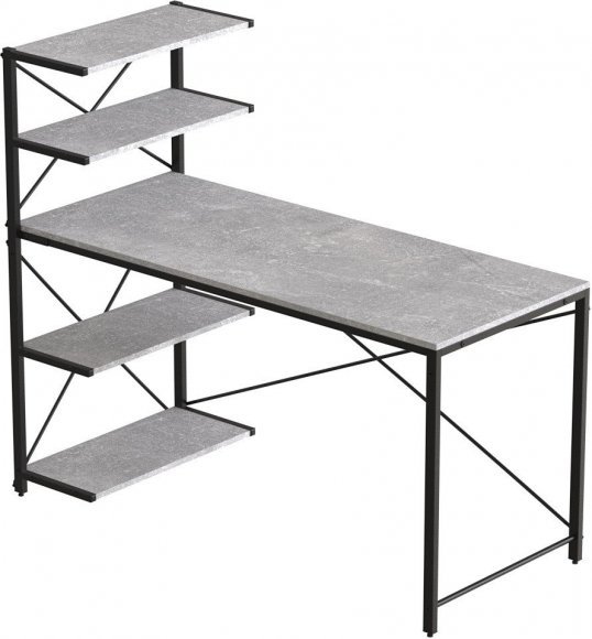 Комп'ютерний стіл Ferrum-decor Джек 75x140x70 Чорний ДСП Бетон (FRD-105322)