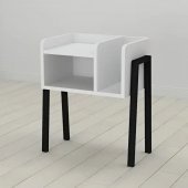 Тумба модульна Ferrum-decor Амелі 540x450x320 метал Чорний ДСП Біле 16 мм (FRD-103004)