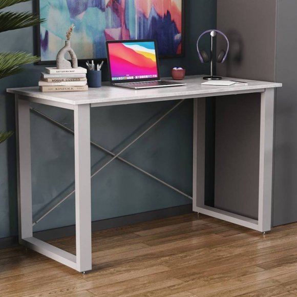 Письмовий стіл Ferrum-decor Драйв 750x1200x700 Сірий метал ДСП Бетон 16 мм (FRD-103184)