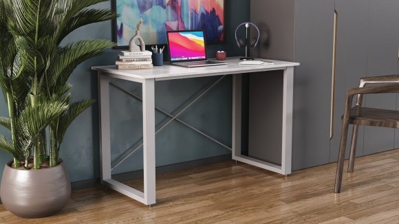 Письмовий стіл Ferrum-decor Драйв 750x1200x700 Сірий метал ДСП Бетон 16 мм (FRD-103184)