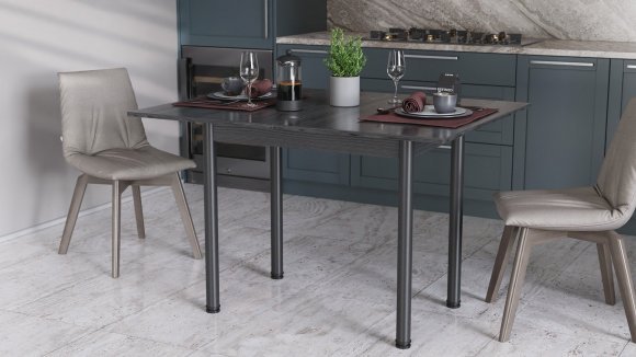Обідній стіл-формер розкладний Берта Ferrum-decor 750x1200x900 Чорний метал ДСП Сосна Кембра 16 мм (FRD-105173) Обідній стіл-формер розкладний Берта Ferrum-decor 750x1200x900 Чорний метал ДСП Сосна Кембра 16 мм (FRD-105173)