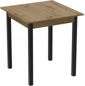 Стіл кухонний Ferrum-decor Агата 75x70x70 Чорний ДСП Дуб Артизан 16мм (FRD-105673)