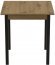 Стіл кухонний Ferrum-decor Агата 75x70x70 Чорний ДСП Дуб Артизан 16мм (FRD-105673)