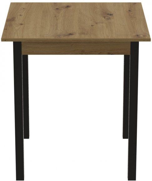 Стіл кухонний Ferrum-decor Агата 75x70x70 Чорний ДСП Дуб Артизан 16мм (FRD-105673)