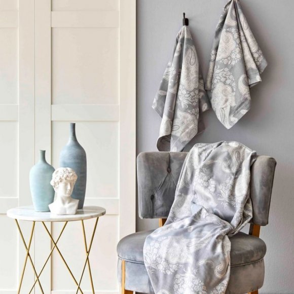 Постільна білизна сатин Sadomia gri сірий євро svt-2000022285827