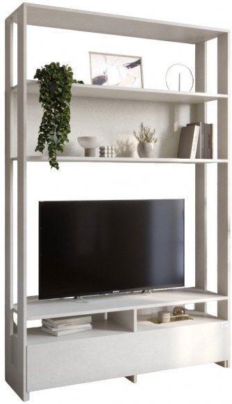 Модуль-4 стелаж з полицями та тумбою під ТВ LION Нобу Бетон Style (LION-042425) Модуль-4 стелаж з полицями та тумбою під ТВ LION Нобу Бетон Style (LION-042425)