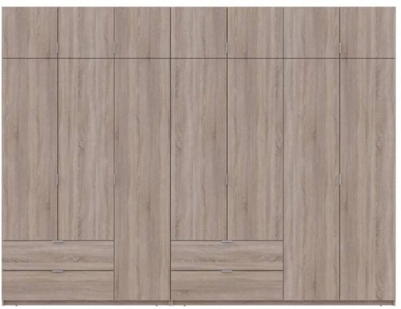 Шафа для одягу Doros Лукас Дуб сонома 3+4 ДСП 315х50х240 DRS-011709 (42005135) Шафа для одягу Doros Лукас Дуб сонома 3+4 ДСП 315х50х240 DRS-011709 (42005135)