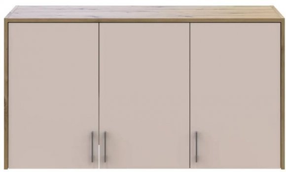 Антресоль висока Doros Ронді Дуб Артизан/Кашемір 3 ДСП 121х52х65 (DRS-011909)