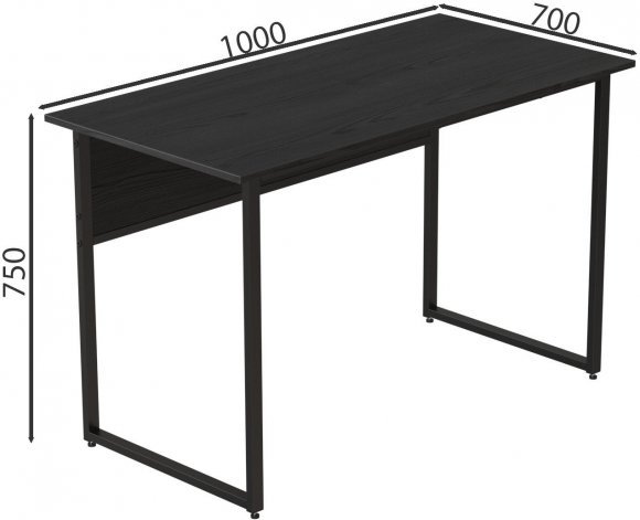 Комп'ютерний стіл Ferrum-decor Коді 75x100x70 чорний ДСП Сосна Кембра 32мм (FRD-103770)