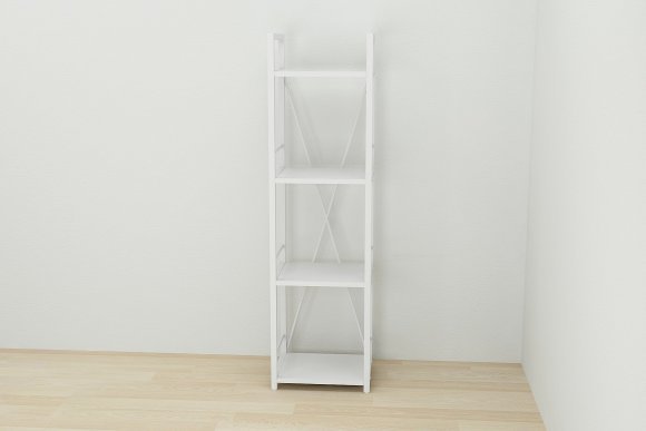Етажерка 4/34 Ferrum-decor Серії Конект 120x34x28 білий ДСП Біле 16мм (FRD-104277)