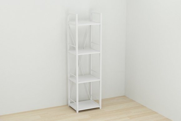 Етажерка 4/34 Ferrum-decor Серії Конект 120x34x28 білий ДСП Біле 16мм (FRD-104277)