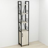 Етажерка 4/34 Ferrum-decor Серії Конект із тумбою 179x34x28 Чорний ДСП Сонома (FRD-104466)