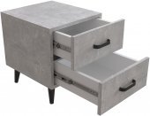 Тумба Віва 2 на конусних ніжках Ferrum-decor 41x35x40 Чорний метал ДСП Бетон 16 мм (FRD-106809) Тумба Віва 2 на конусних ніжках Ferrum-decor 41x35x40 Чорний метал ДСП Бетон 16 мм (FRD-106809)