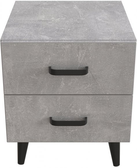 Тумба Віва 2 на конусних ніжках Ferrum-decor 41x35x40 Чорний метал ДСП Бетон 16 мм (FRD-106809) Тумба Віва 2 на конусних ніжках Ferrum-decor 41x35x40 Чорний метал ДСП Бетон 16 мм (FRD-106809)