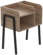 Тумба модульна Ferrum-decor Амелі 540x450x320 метал Чорний ДСП Дуб Сан-Марино 16 мм (FRD-103005)