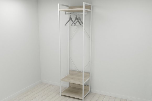 Шафа Гардероб Уні секція 1 серії Конект Ferrum-decor 220x60x50см Білий метал ДСП Дуб Сонома 32 мм (FRD-104509) Шафа Гардероб Уні секція 1 серії Конект Ferrum-decor 220x60x50см Білий метал ДСП Дуб Сонома 32 мм (FRD-104509)