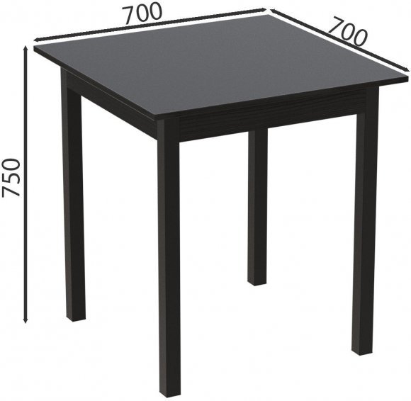Стіл кухонний Ferrum-decor Агата 75x70x70 Чорний ДСП Сосна Кембра 16мм (FRD-105674) Стіл кухонний Ferrum-decor Агата 75x70x70 Чорний ДСП Сосна Кембра 16мм (FRD-105674)