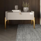 Тумба приліжкова LION Wood з однією шухлядою Кашемір (золоті ножки) (LION-041324) Тумба приліжкова LION Wood з однією шухлядою Кашемір (золоті ножки) (LION-041324)