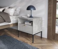 Тумба приліжкова Perfect Home Нова / Nova з 1 шухлядою і чорними ніжками S54 Сірий (PFH-091258) Тумба приліжкова Perfect Home Нова / Nova з 1 шухлядою і чорними ніжками S54 Сірий (PFH-091258)