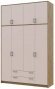 Антресоль висока Doros Ронді Дуб Артизан/Кашемір 4 ДСП 160х52х65 (DRS-011910)