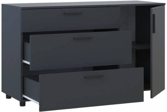 Комод Doros Торн Антрацит 3Ш/1Д 135х51.6х80 (DRS-012103)