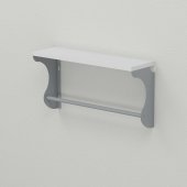 Полиця настінна Ferrum-decor Юзібі 270x500x150 метал Сірий ДСП Біле 16 мм (FRD-102667)