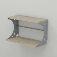 Настінна полиця Ferrum-decor Букін 330x700x240 метал Сірий ДСП Сонома 16 мм (FRD-102901) Настінна полиця Ferrum-decor Букін 330x700x240 метал Сірий ДСП Сонома 16 мм (FRD-102901)