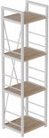 Етажерка 4/34 Ferrum-decor Серії Конект 120x34x28 білий ДСП Дуб Сан-Марино 16мм (FRD-104278)