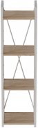 Етажерка 4/34 Ferrum-decor Серії Конект 120x34x28 білий ДСП Дуб Сан-Марино 16мм (FRD-104278)