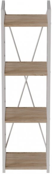 Етажерка 4/34 Ferrum-decor Серії Конект 120x34x28 білий ДСП Дуб Сан-Марино 16мм (FRD-104278)