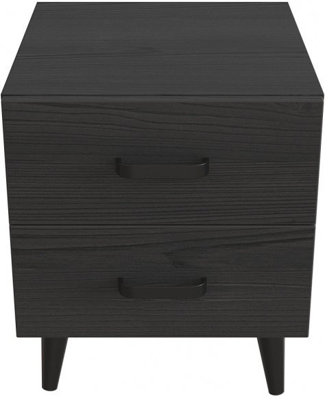 Тумба Віва 2 на конусних ніжках Ferrum-decor 41x35x40 Чорний метал ДСП Сосна Кембра 16 мм (FRD-106810)