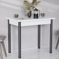 Обідній стіл-формер розкладний Берта Ferrum-decor 750x1400x900 Чорний метал ДСП Біле 16 мм (FRD-105178) Обідній стіл-формер розкладний Берта Ferrum-decor 750x1400x900 Чорний метал ДСП Біле 16 мм (FRD-105178)